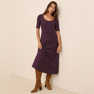New Pact Organic Scoop Neck Fit N Flare Dress